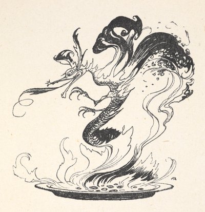 Un dragon émergeant d