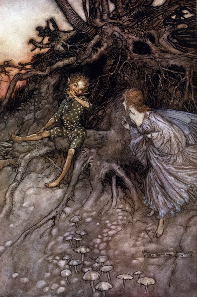 Acte II, Scène I Puck et une fée ; Puck admet qu