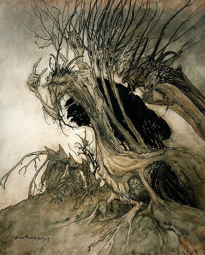 Appelant des formes et faisant signe à des ombres terribles, de 
