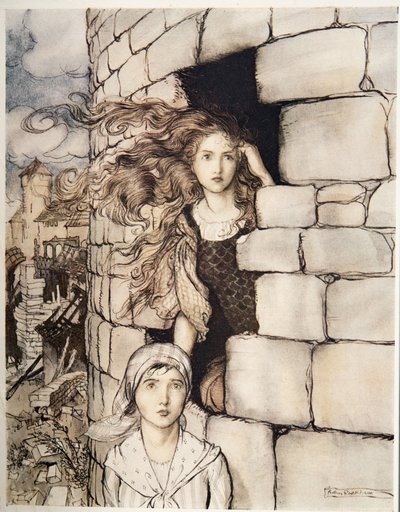 Maid Maleen, de Petit Frère & Petite Sœur et autres contes des frères Grimm, pub.1917 - Arthur Rackham