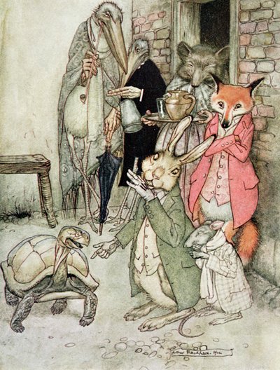 Le Lièvre et la Tortue, illustration de 