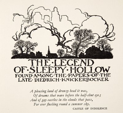 La Légende de Sleepy Hollow, de La Légende de Sleepy Hollow par Washington Irving (1783 - 1859), pub. 1928 - Arthur Rackham