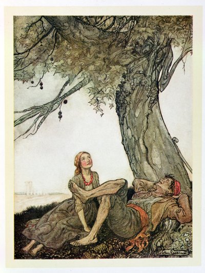 Les voyageurs et le platane, illustration de 