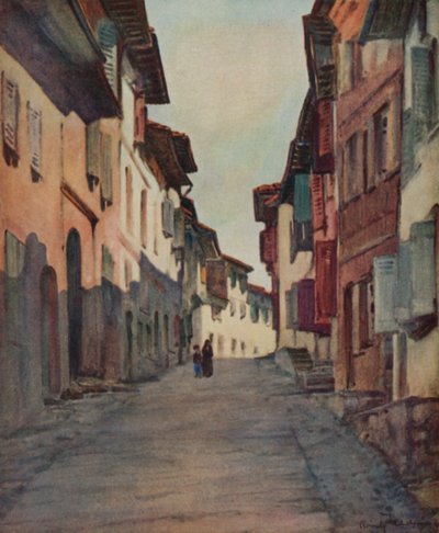 Rue dans la vieille ville, St Jean-Pied-de-Port - Arthur Romilly Fedden