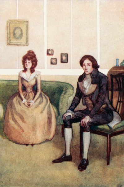 Illustration pour Raison et Sentiments de Jane Austen - Arthur Wallis Mills
