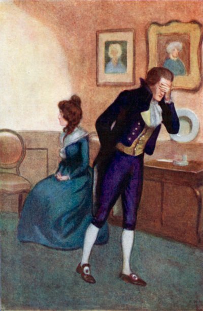 Illustration pour Raison et Sentiments de Jane Austen - Arthur Wallis Mills