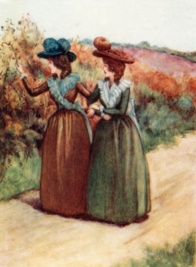 Illustration pour Raison et Sentiments de Jane Austen - Arthur Wallis Mills