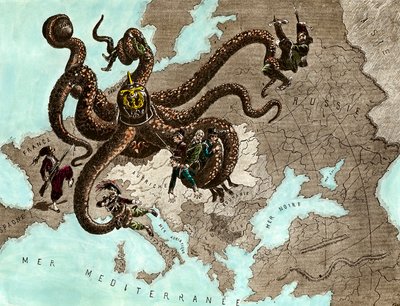 Première Guerre mondiale : la pieuvre allemande - Artist Unknown