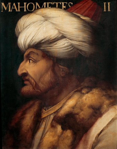 Portrait du sultan ottoman Mehmed II dit le Conquérant (peinture) - Artist Unknown