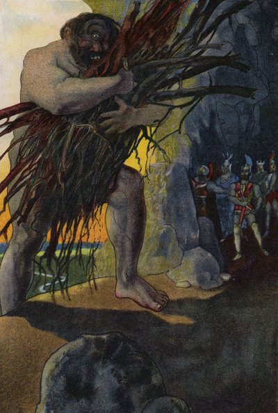 Ulysse et ses compagnons dans la grotte du Cyclope Polyphème - Artus Scheiner