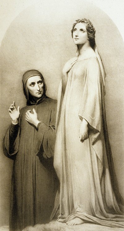 Dante et Béatrice - Ary (after) Scheffer
