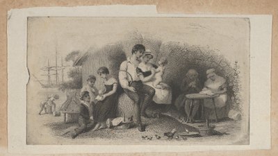 Vignette de billet de banque avec des figures de différents âges, représentant les étapes de la vie, vers 1824-37 - Asher Brown Durand.