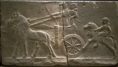 Char et cavalier, VIIIe siècle av. J.-C. - Assyrian