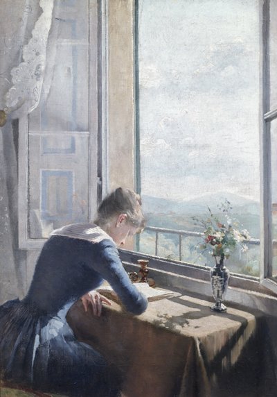 Femme lisant près d
