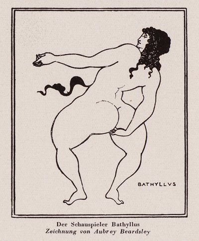 Bathyllus, danseur romain et interprète de pantomimus - Aubrey (after) Beardsley