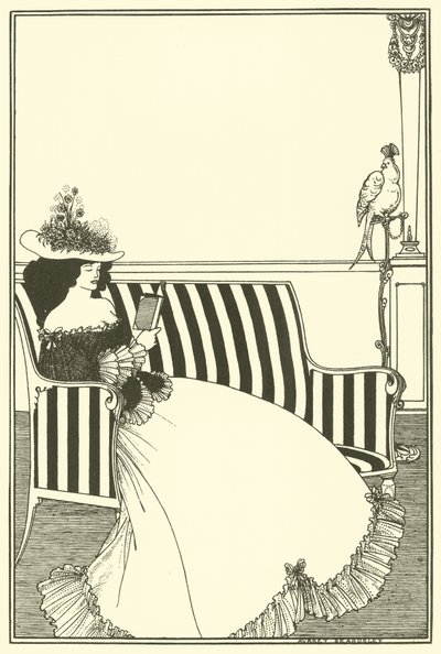 Conception de couverture, Catalogue Smithers de Livres Rares, lecture, canapé - Aubrey Beardsley