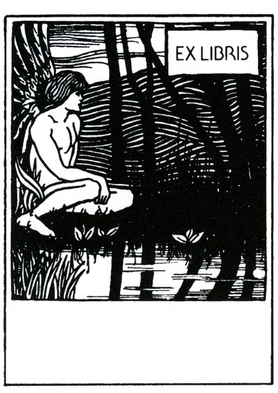 Vignette ex libris par Aubrey Beardsley (1872-1898) - Aubrey Beardsley