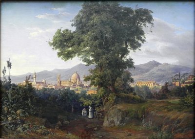French : Vue de Florence View of Florenz - August Ahlborn