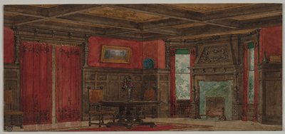 Rendu pour la conception intérieure, vers 1880-1900 - August Frederick Biehle