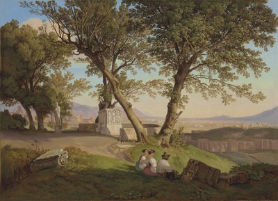 Vue de Rome depuis la Villa Mattei - August Lucas