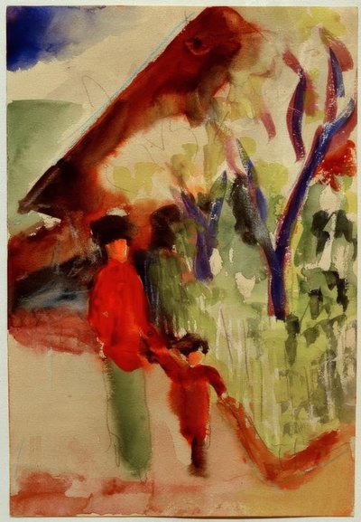 À la maison suisse - August Macke