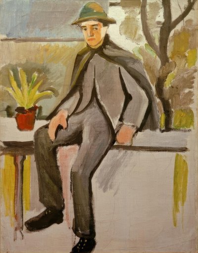 Jeune fermier sur le balcon - August Macke