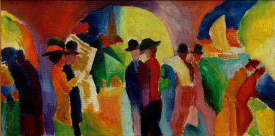 Colonnade avec voilier I - August Macke