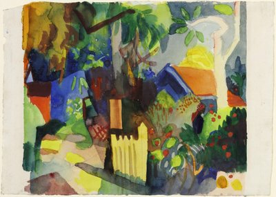 Paysage avec un arbre clair - August Macke