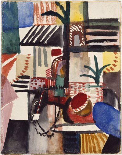 Homme avec un âne, Tunisie - August Macke
