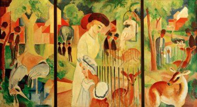 Triptyque : Grand Jardin Zoologique - August Macke