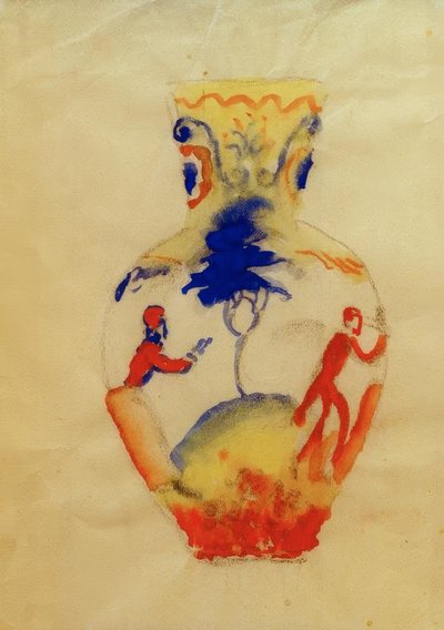 Vase avec deux figures - August Macke