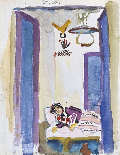 Femme sur un divan, 1914 - August Macke
