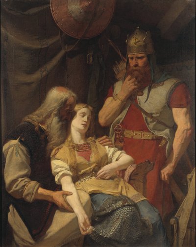 Orvar Oddr annonce à Ingeborg la mort de Hjalmar - August Malmström