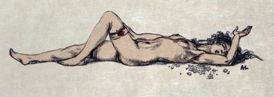 Femme nue allongée - Auguste (after) Leroux