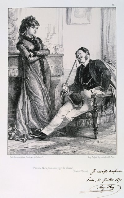 Pauvre Nini, tu as mangé du chien !, Siège de Paris, 1871 - Auguste Bry