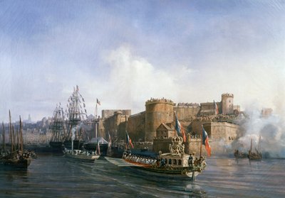 Visite de Napoléon III à Brest, le bateau de l