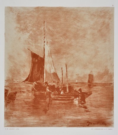 Bateaux de pêche - Auguste Lauzet