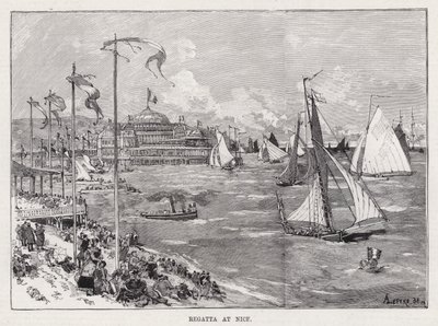 Régate à Nice (gravure) - Auguste Lepere