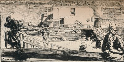 Bateau de lavage, 1915 - Auguste Louis Lepère