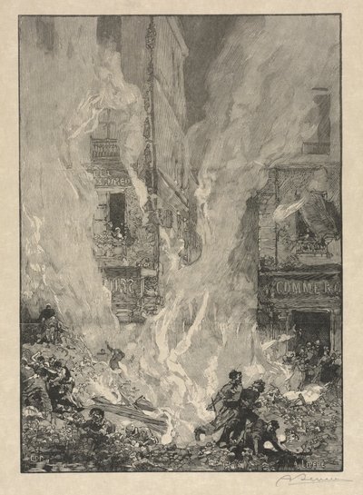 [Incendie en ville] - Auguste Louis Lepère