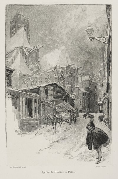 La Rue des Barres, Paris - Auguste Louis Lepère