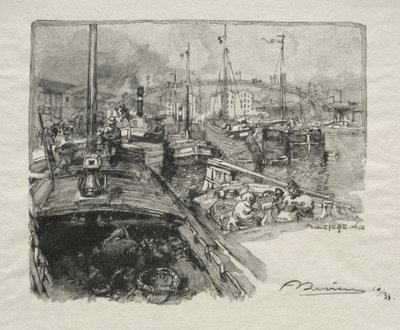 Le Bassin de la Villette - Auguste Louis Lepère