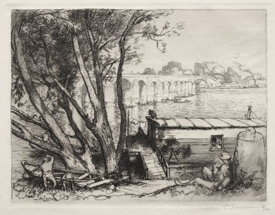 Le Pont de Poissy - Auguste Louis Lepère