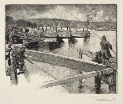 Le garage des bateaux-omnibus - Auguste Louis Lepère