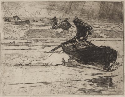 Pêcheurs fuyant devant l