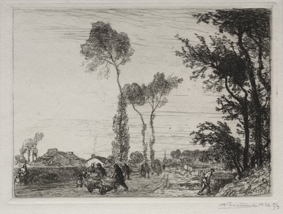 Retour du marché de St. Jean-de-Mont - Auguste Louis Lepère