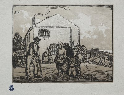 Les Mendiants à la Dernière Maison - Auguste Louis Lepère