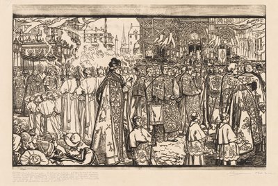 La Procession de la Fête-Dieu à Nantes - Auguste Louis Lepère