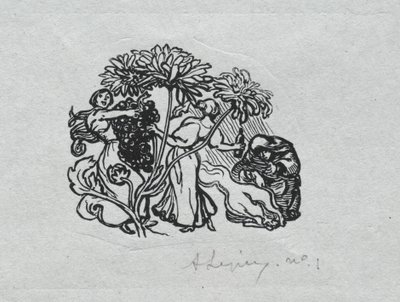 Almanach de Paris, 1897: Cul-de-lampe, Automne - Auguste Louis Lepère