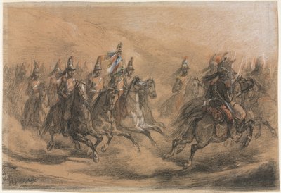 Charge de cavalerie, vers 1840 - Auguste Raffet